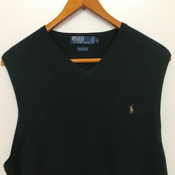 Polo Ralph Lauren Other - POLO RALPH LAUREN Men Vest Black Pima XL Sweater